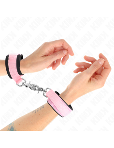 KINK - ADJUSTABLE NEOPRENE WRIST RESTRAINTS PINK ADJUSTABLE 22-34 CM