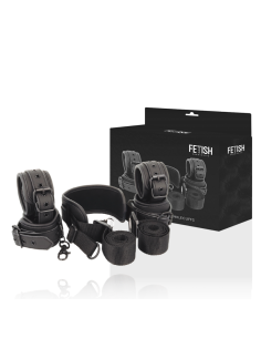 FETISH SUBMISSIVE - MASTER POSITION WITH 4 NOPRENE-LINED HANDCUFFS 2