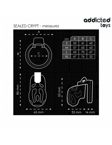 ADDICTED TOYS LOCKED - UŽDARYTAS KRIPTO VARPOS NARVAS 8 CM
