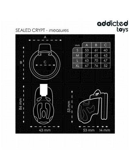 ADDICTED TOYS LOCKED - UŽDARYTAS KRIPTO VARPOS NARVAS 8 CM