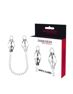 DARKNESS - METAL NIPPLE CLAMP WITH CHAIN