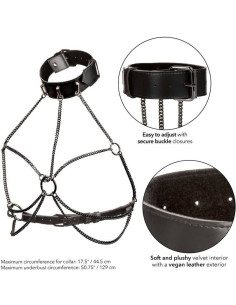 CALEXOTICS - EUPHORIA PLUS SIZE MULTI CHAIN COLLAR HARNESS