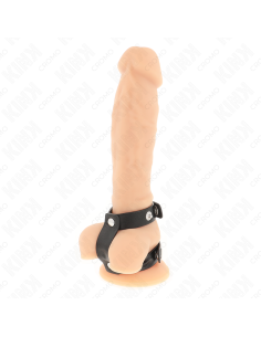 KINK - ADJUSTABLE DOUBLE LEATHER PENIS RING