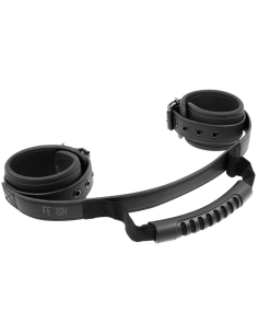 FETISH SUBMISSIVE - NOPRENE LINING HANDCUFFS WITH HANDLE