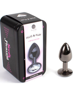 SECRETPLAY - GUNMETAL BUTT PLUG SMALL SIZE 7 CM 2