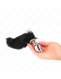 KINK - ANAL PLUG SIZE M 8 X 3.5 CM WITH SYNTHETIC TAIL 40 CM BLACK