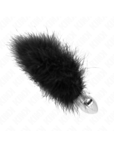 KINK - STAINLESS STEEL ANAL PLUG 11 x 7 CM WITH FEATHER 11 CM 2