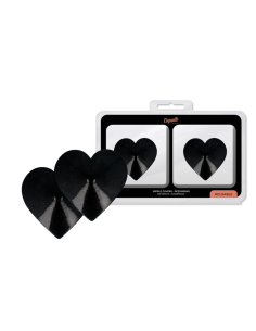 COQUETTE CHIC DESIRE - NIPPLE COVERS BLACK HEARTS