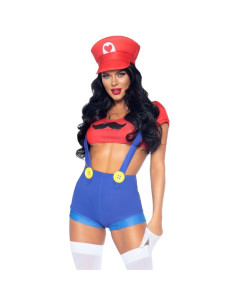LEG AVENUE - SEXY COSTUME MARIO BROS RED-BLUE S