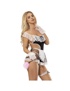 SUBBLIME - 954307 SEXY MAID COSTUME BLACK-WHITE S-M