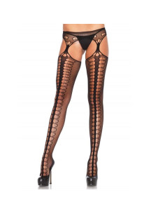 LEG AVENUE - TIGHTS WITH GARTER EXCLUSIVE BLACK