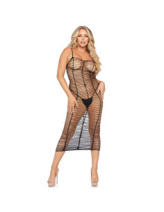 LEG AVENUE - HORIZONTAL NET MAXI DRESS ONE SIZE 2