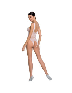PASSION - WOMAN BS086 WHITE BODYSTOCKING ONE SIZE 2
