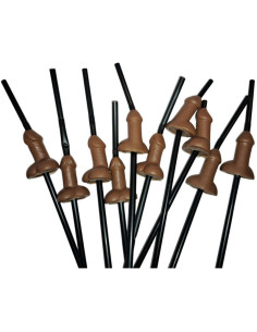 DIABLO PICANTE - BAG OF 10 NATURAL BIG PENIS STRAWS