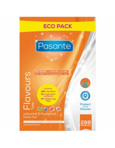 PASANTE - CONDOMS ECO PACK FLAVORS BAG 288 UNITS