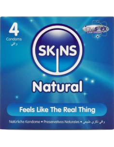 SKINS - NATŪRALŪS PREMIUM PREZERVATYVAI, 4 PAKUOTĖS