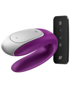 SATISFYER - DOUBLE FUN PARTNER VIBRATOR PURPLE 2