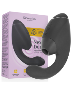 WOMANIZER - DUO NEXT DUAL CLITORAL and G-SPOT STIMULATOR BLACK