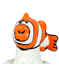 CONDOMERIE - HANDPAINTED NOVELTY CONDOMS FISH ORANGE