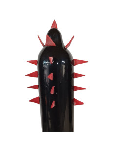 CONDOMERIE - HANDPAINTED NOVELTY CONDOMS BLACK CACTUS XL