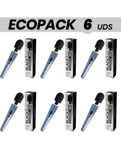 ECOPACK 6 UNITS - BLACKandSILVER DEXTER MASSAGE WAND
