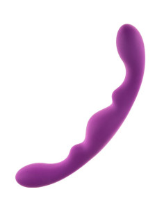 ALIVE - LUNA DVIGUBO ĮSKVERBIMO VIOLETINIS SILIKONINIS DILDO 25 CM