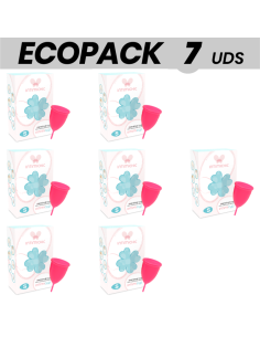 ECOPACK 7 VIENETAI - INTIMICHIC MEDICININĖ SILIKONINĖ MENSTRUACINĖ TAURELĖ S