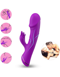 ARMONY - DILDO VIBRUOJAMAS TRIUŠIO SILIKONINIS VIOLETINIS 2