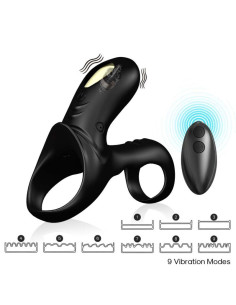 ARMONY - RANGER DOUBLE VIBRATOR RING FOR COUPLES BLACK