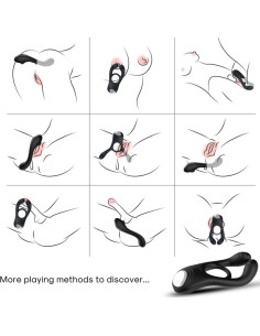 ARMONY - VEYRON DOUBLE VIBRATOR RING TOY FOR COUPLES BLACK 2