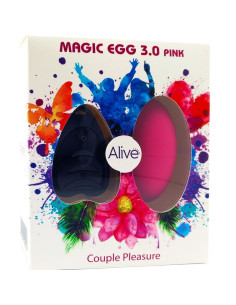 ALIVE - MAGIC EGG 3.0 VIBRUOJAMAS KIAUŠINIS SU NUOTOLINIO VALDYMO PULTELIU, ROŽINIS 2