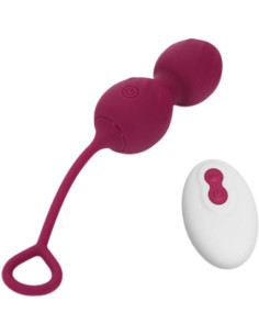 ARMONY - BLOSSOMS VAGINAL DUMBBELL VIBRATION REMOTE CONTROL 10 VIBRATIONS DARK RED