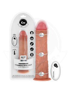 COCK MILLER - REALISTINIS DILDO SU SIURTUKU IR NUOTOLINIO VALDYMO PULTU, VIBRACIJOS 20,5 CM