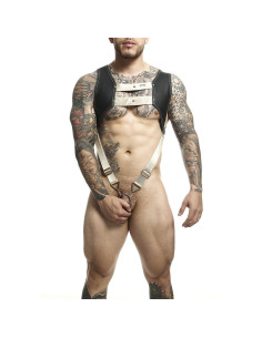 MOB - DNGEON HARNESS WITH GOLDEN PENIS RING ONE SIZE