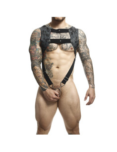 MOB - DNGEON HARNESS WITH SILVER PENIS RING ONE SIZE