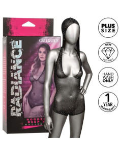 CALEXOTICS - RADIANCE HOODED DEEP V BODYSUIT PLUS SIZE