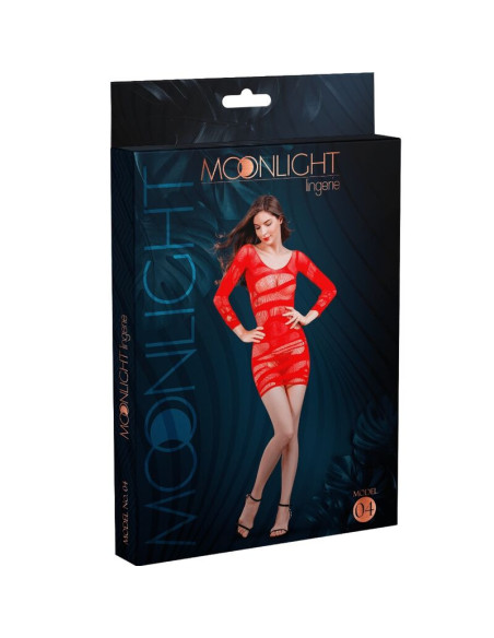 MOONLIGHT - 4 MODELIO RAUDONA SUKNELĖ, VIENO DYDŽIO