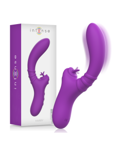 INTENSE - HARRY FLEXIBLE VIBRATOR WITH PURPLE TONGUE