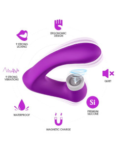 ARMONY - SECRETKISS LICKING VIBRATING CLIT and VIBRATOR CURVED PURPLE 2