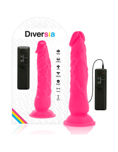 DIVERSIA - FLEXIBLE VIBRATING DILDO PINK 21 CM -O- 4.9 CM 2