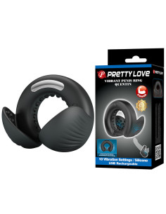 PRETTY LOVE - QUENTIN PENIS RING WITH TESTICULAR STIMULATOR