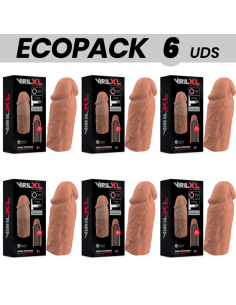 ECOPACK 6 UNITS - VIRILXL LIQUID SILICONE PENIS EXTENSION V3 BROWN
