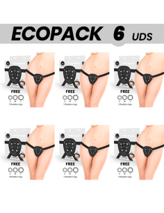 ECOPACK 6 UNITS - COCK MILLER ADJUSTABLE HARNESS WITH RINGS