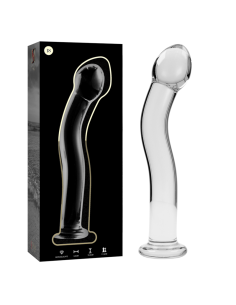 NEBULA SERIES BY IBIZA - MODEL 18 DILDO BOROSILICATE GLASS CLEAR 18.5 CM -O- 3.5 CM