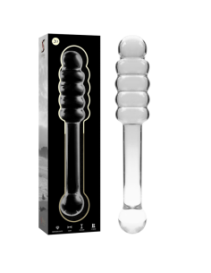 NEBULA SERIES BY IBIZA - MODEL 20 DILDO BOROSILICATE GLASS CLEAR 20.5 CM -O- 3 CM