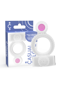 CASUAL LOVE - RING VIBRATING DOUBLE PLEASURE TRANSPARENT 2