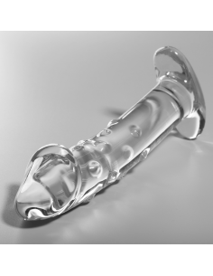 NEBULA SERIES BY IBIZA - MODEL 19 DILDO BOROSILICATE GLASS CLEAR 18.5 CM -O- 4 CM 2