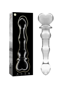 NEBULA SERIES BY IBIZA - MODEL 21 DILDO BOROSILICATE GLASS CLEAR 20.5 CM -O- 3.5 CM