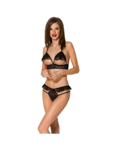 PASSION - DOLLY SET TWO PIECES BLACK S-M