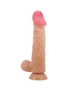 PRETTY LOVE - SLYDANČIOS ODOS SERIJOS REALISTIŠKAS DILDO SU SLYDANČIU ODOS SIURBTUKU 24 CM